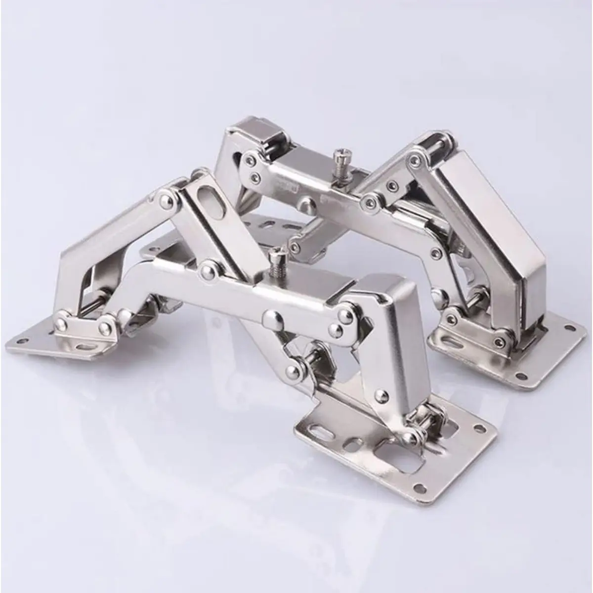 175 Degree Hidden Hinges for Frameless Cabinet, Hydraulically Adjustable Mount, Soft Close, Full Cover (170 Degree Hinge)