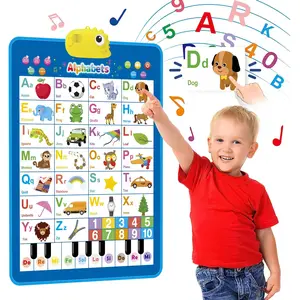 Gkcity Interactive Alphabet Wall Chart - Educational Learning Toy for Toddlers Aged 2-5, Featuring ABCs, Numbers, and Dinosaur Pronunciation for Boys and Girls GKcity