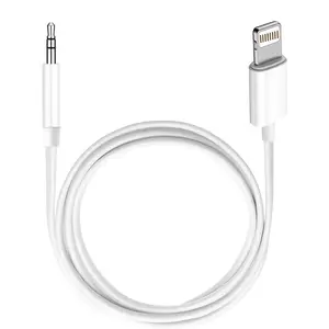 iPhone AUX Cord,Lightning to 1/8 Inch Audio Cable,3.3ft, Headphone Jack Adapter Male Aux Stereo Audio Cable Compatible for iPhone 14/13/12/11/XR/X/8/7 (White) Plug Bluetooth