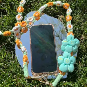 PokPock PetalCharm SunDaisy Handwoven Floral Crochet Phone Lanyard