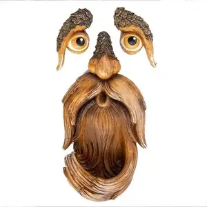 Outdoor Tree Face Bird Feeder, Creative Tree Hole Design Bird Feeding Tool, Garden Art Resin Craft, Outdoor & Indoor Garden Yard Decor, Bird Feeder Station