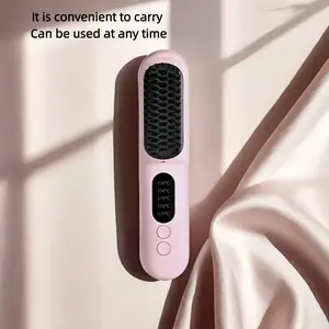 portable hair straightening comb 1 box rechargeable hair straightener hair styling tool  for women /girls for home /salon use gift for halloween christmas fll winter gift