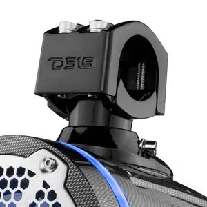 DS18 DS-CF-X6TP HYDRO 6.5 in Marine Outdoor Portable Waterproof Speaker Towers, Integrated RGB LED Lights, 350 W, Black Carbon Fiber