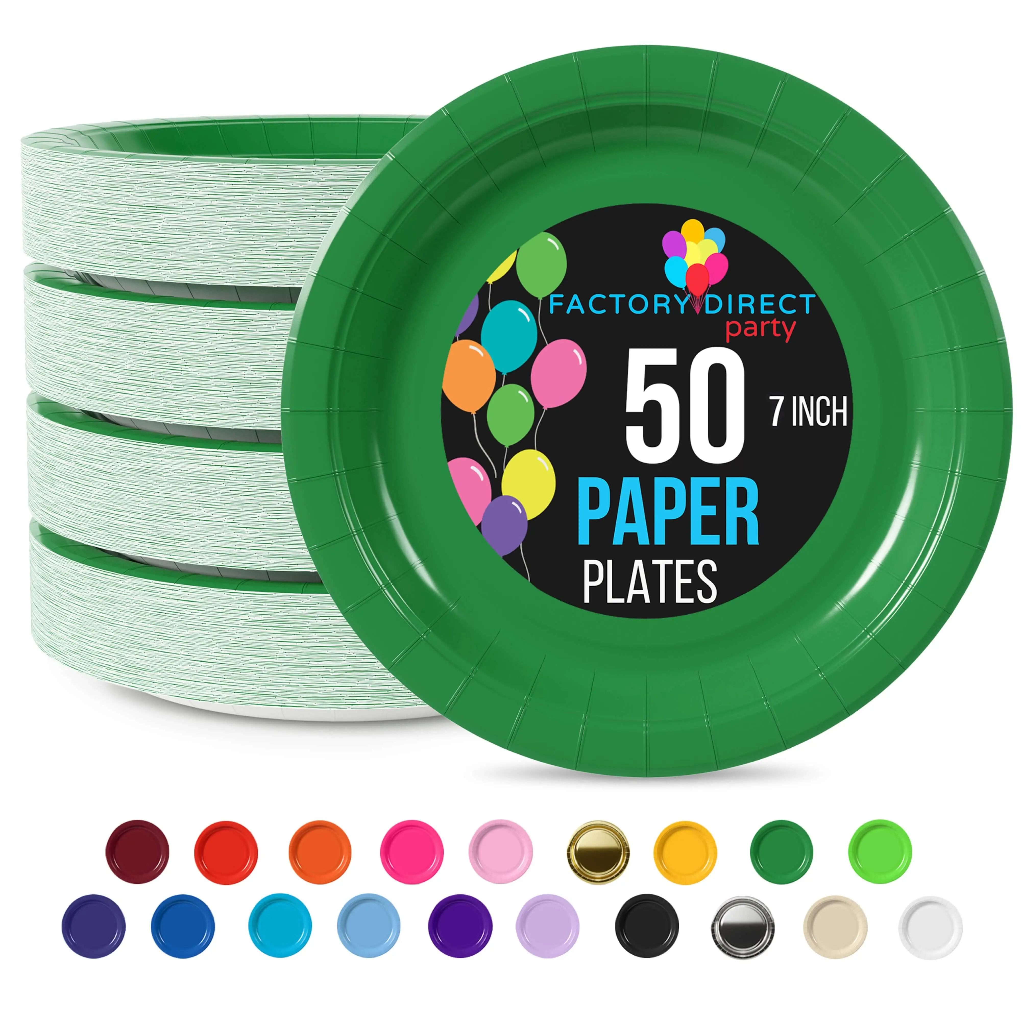 7 in. Emerald Green Paper Plates | 50 Ct. 7 in. Emerald Green Paper Plates | 50 Ct.