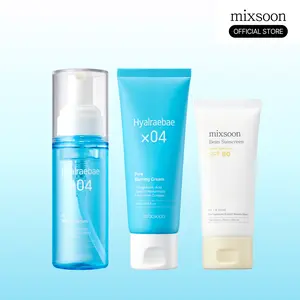 [mixsoon Official Shop] Flawless Base Prep Set - Lightweight Moisturizing Hydrating Serum, Cream & Pore-Minimizing Sunscreen with 24H Moisture Retention, PGA, Hyaluronic Acid, PHA/LHA, Centella Exosome