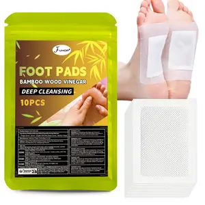 10 foot patches, natural bamboo wood vinegar ginger powder foot care pads, better for use after foot bath