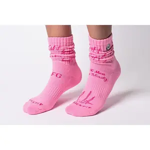 SickFit Compression Slouch Socks- Pink (15-18 mmHG)