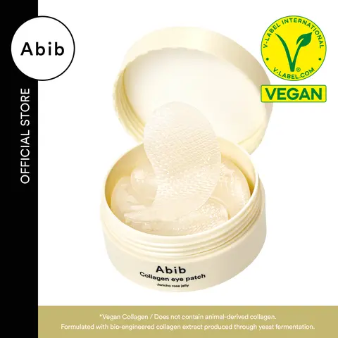 [Abib Official] Vegan Collagen Under Eye Patches - Jericho Rose Jelly (60 Patches), Korean Comfort Embo Masks with Caffeine, Ceramides, Unscented for Adults, Anti-Wrinkle, Brightening, Dark Circle Treatment, Dry Skin All Skin Types Selfcare