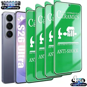 4PCS Ceramic Soft Film For Samsung S26 Ultra Screen Protectors For Samsung  Galaxy S23 S21 S20 S22Plus S25 FE S24 S25 Ultra Film