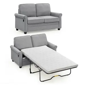 ONBRILL Pull Out Sofa Bed, 2-in-1 Sleeper Sofa Couch with Pull Out Mattress, Fast Charging Port, Hide a Bed Couch for Small Spaces, Loveseat Couch Bed for Living Room, Bedroom