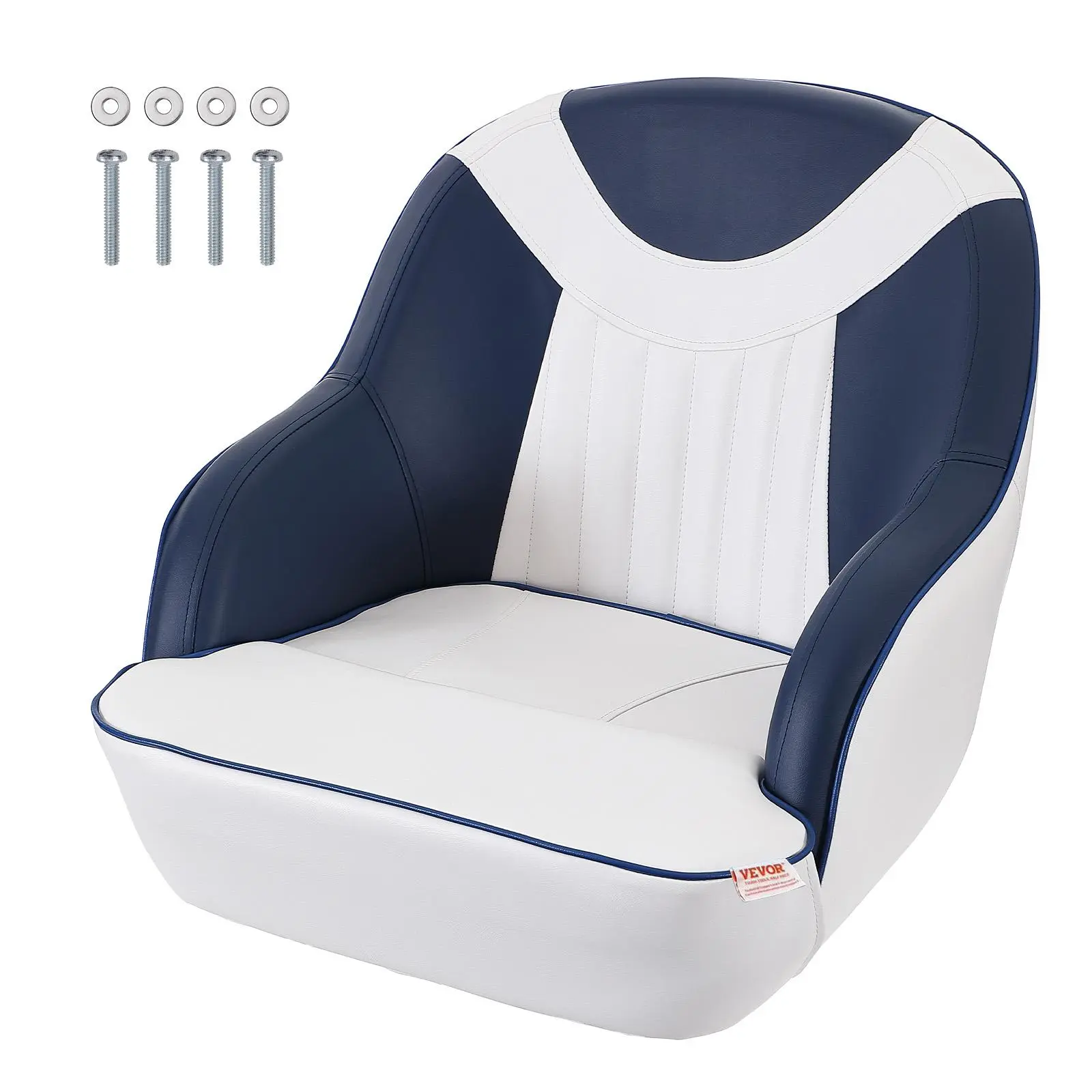 【SummerFinds】VEVOR Captain Bucket Seat, Pontoon Boat Seat with Thickened Sponge Padding, Boat Captain Chair for Fishing Boat, Sightseeing Boat, Speedboat, Canoe, 1-Piece