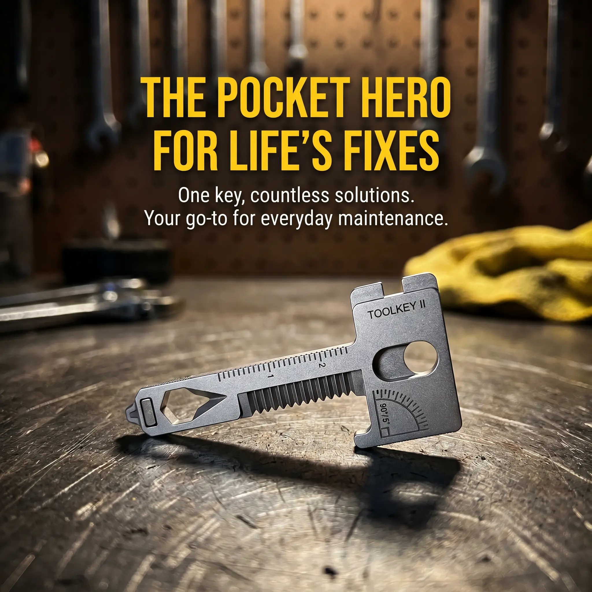 17-in-1 Stainless Steel Multitool Keychain - Compact EDC Pocket Gadget for Camping, Hiking, Home Use