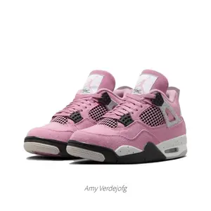 Pink and Black High-Top Casual Shoes