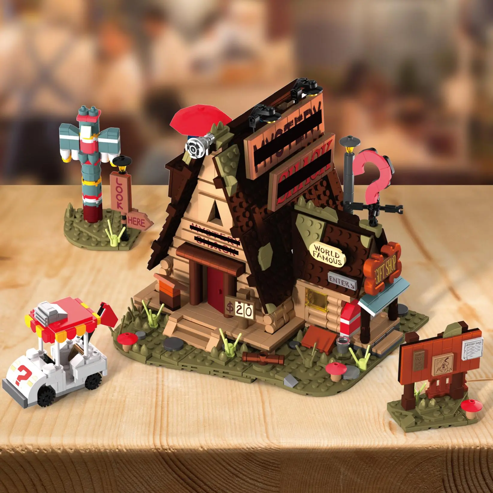1125PCS Mystery Shack Building Blocks Set Model Toys Cabin House Building Kit MOC Street View Assembly Bricks kit, Educationl Toy For Holiday Gifts Building Block Sets