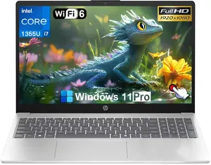 HP 2025 15.6-inch Touchscreen Laptop Computer- Intel i7 1355U(Up to 5GHz), 16GB RAM, 1TB SSD, 15.6" FHD Display, Wi-Fi 6, Webcam, HDMI, Win 11 Pro, w/Laptop Accessories