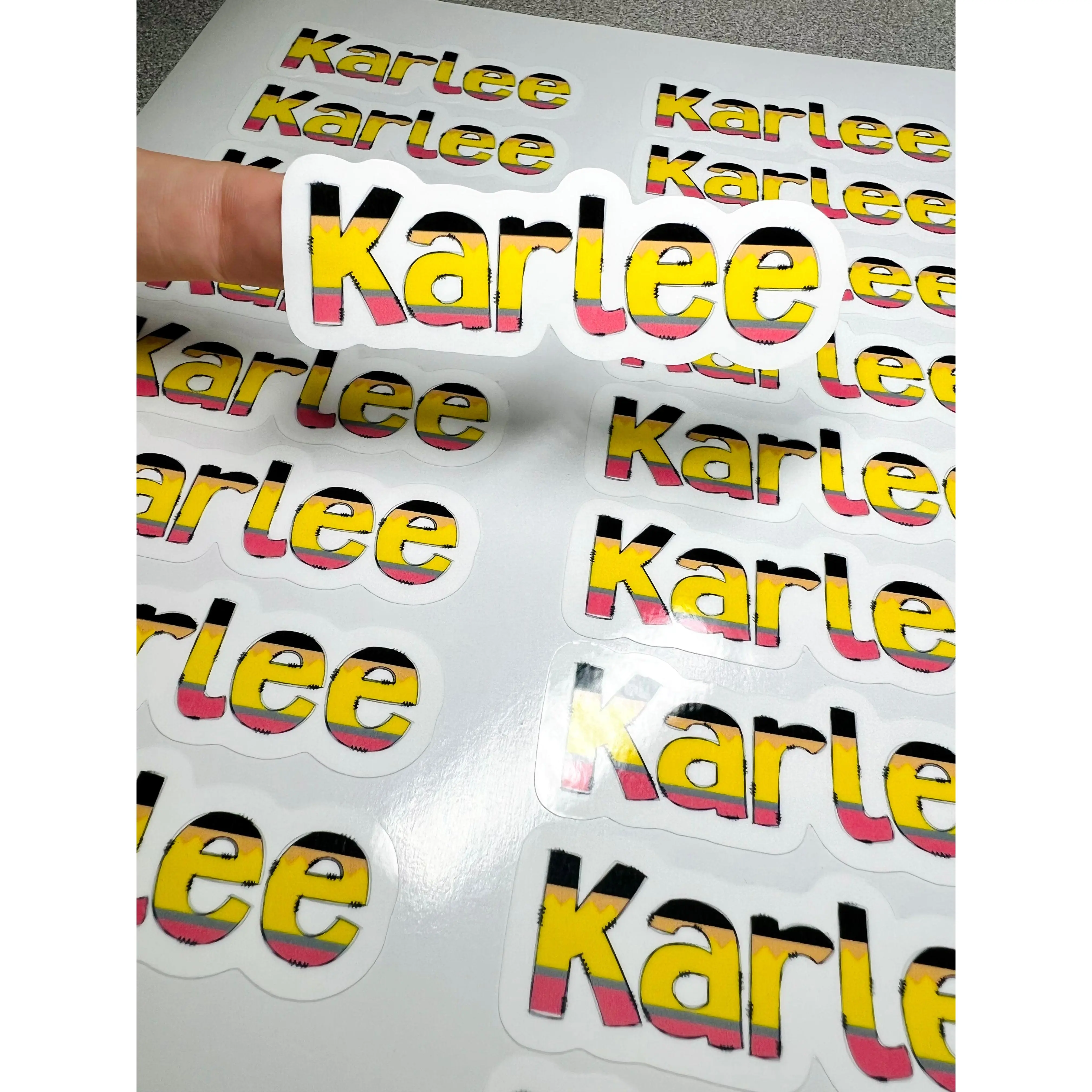 Personalized Name Vinyl Stickers SHEET