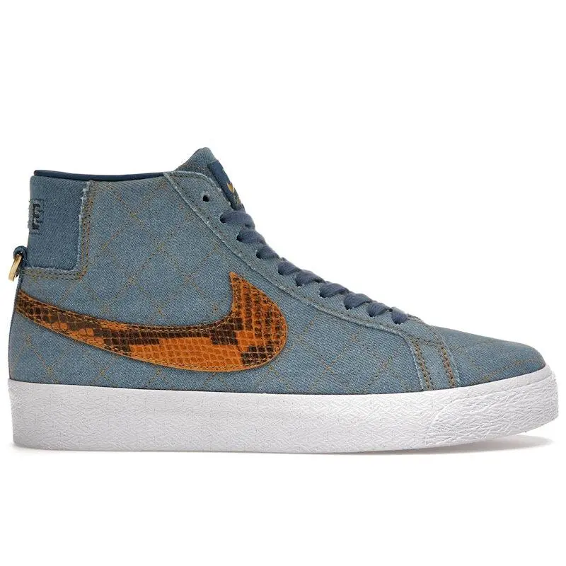 Nike Men's SB Blazer Mid QS Supreme Denim Skateboarding Shoes, from StockX