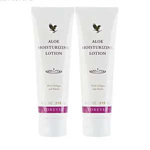 2 Forever Living Aloe Moisturizing Lotion Duo - Deep Hydration with Collagen & Elastin - Silky Smooth Texture - Gluten-Free Hand & Body Formula - 4 FL OZ Each Hydrating Radiant Skin Repair Soothing Moisturizer