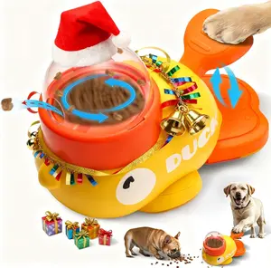 Interactive Duck-Shaped Food Slow Feeder for Cats and Small Dogs Enrichment, Cat Puzzle Treat Dispenser Toy, IQ Training and Exercise 8.6 Inches great gift food puzzle slow feeder, Cat snacktime, pet gift