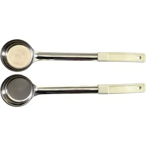3 Ounce Solid Stainless Steel Portion Control Ladle Spoon for Measuring and Serving; Commercial Grade Serving Scoops [Pack of 2]