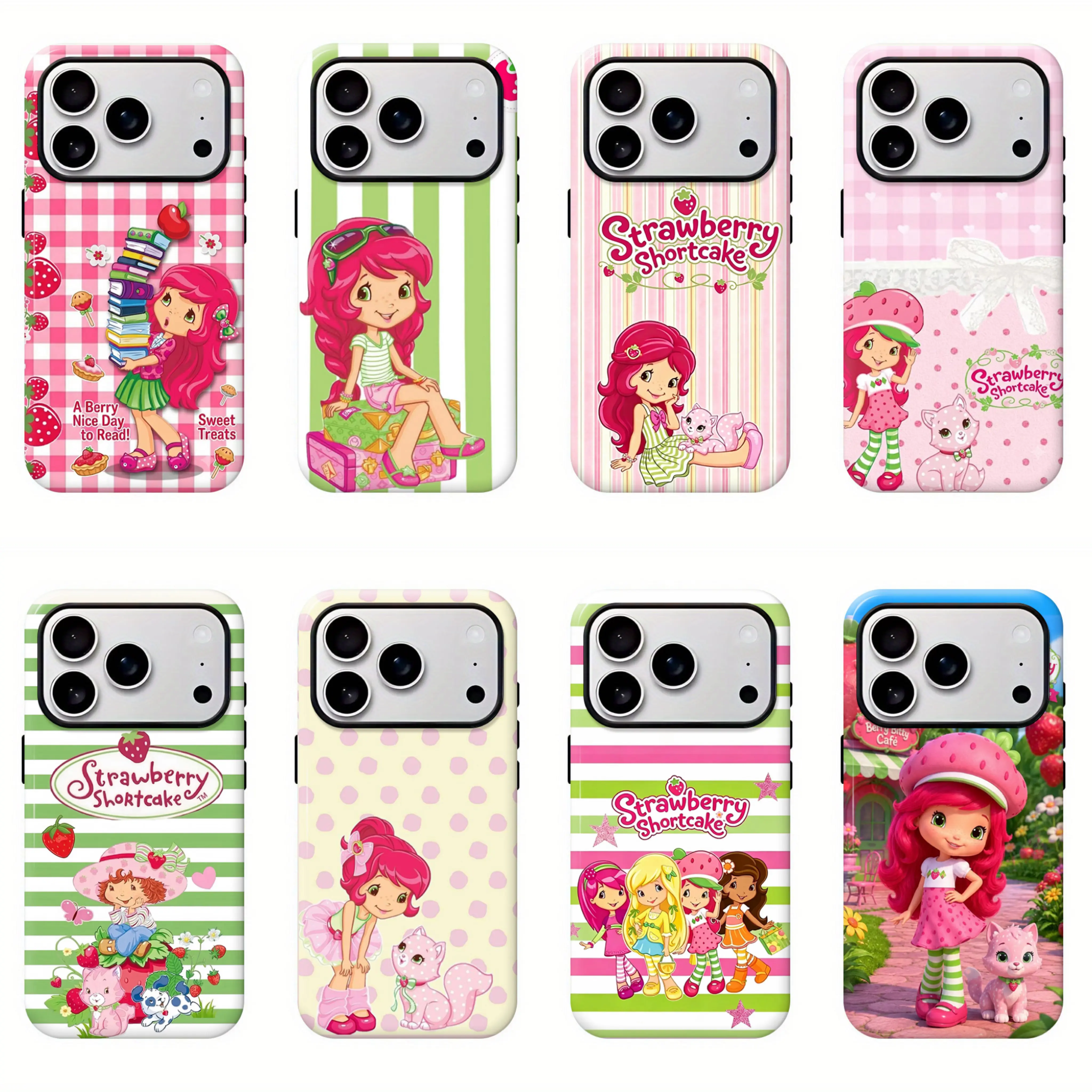 Cute Coquette Strawberry Phone Case  Pink Gingham Aesthetic Cover For IPhone |   Y2K Girly Case For IPhone 17ProMax 16 15Plus 14 13 12Pro 11