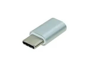 Nippon Labs USB 2.0 USB-C Male to Micro-USB B Female Adapter 50000-USB2-CM-13, Aluminum Shell