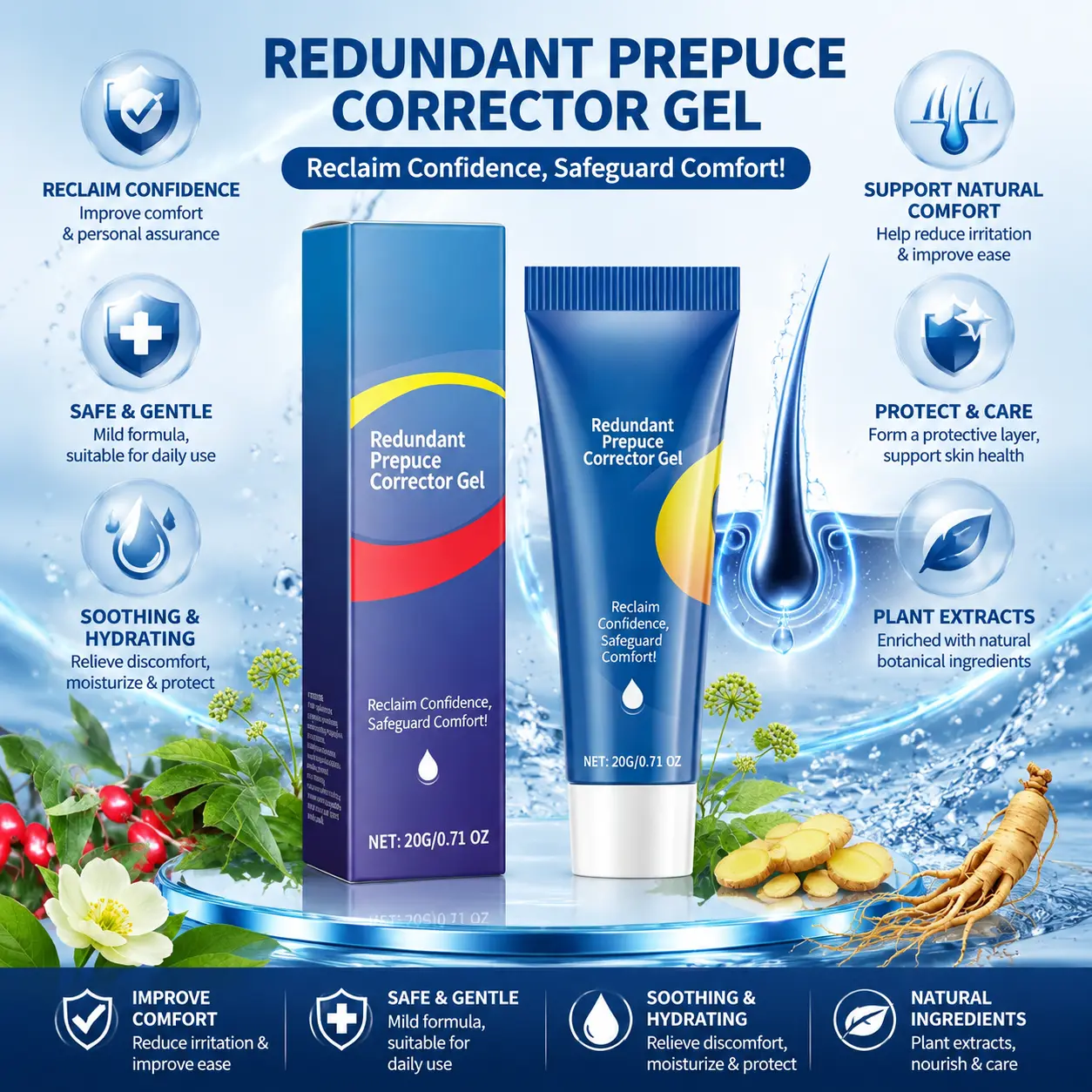 Gentle Hydrating Corrector Gel – Soothing Moisture & Skin Repair for Daily Skincare