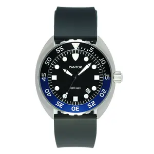 PANTOR Nautilus 515 Dive Watch -200m Diver Watches for men with Swiss Quartz movement, 45mm Diving watch with Rotating Bezel and Rubber Strap(Blue)