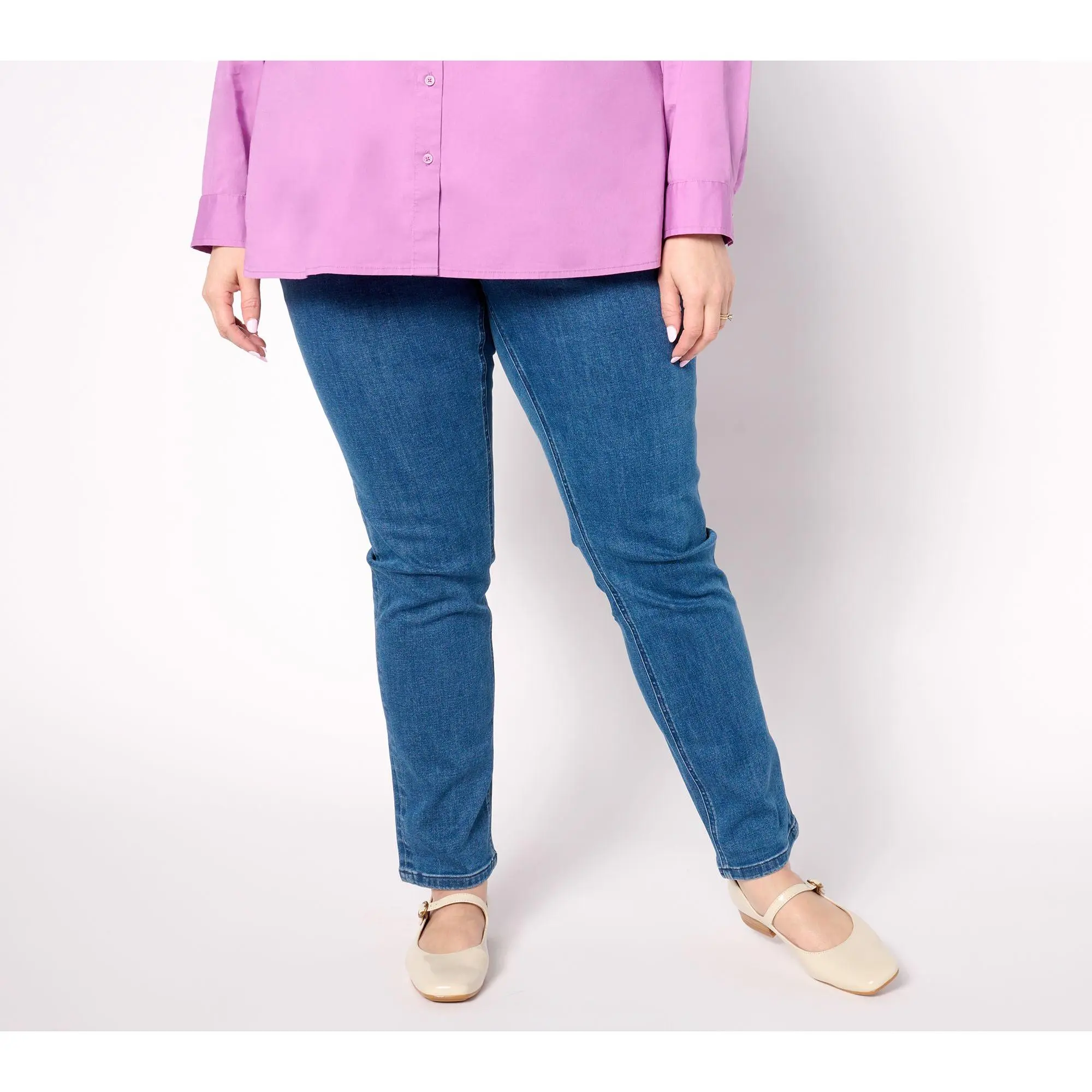 Denim & Co. Signature Regular Indigo Perfect Flex Jean