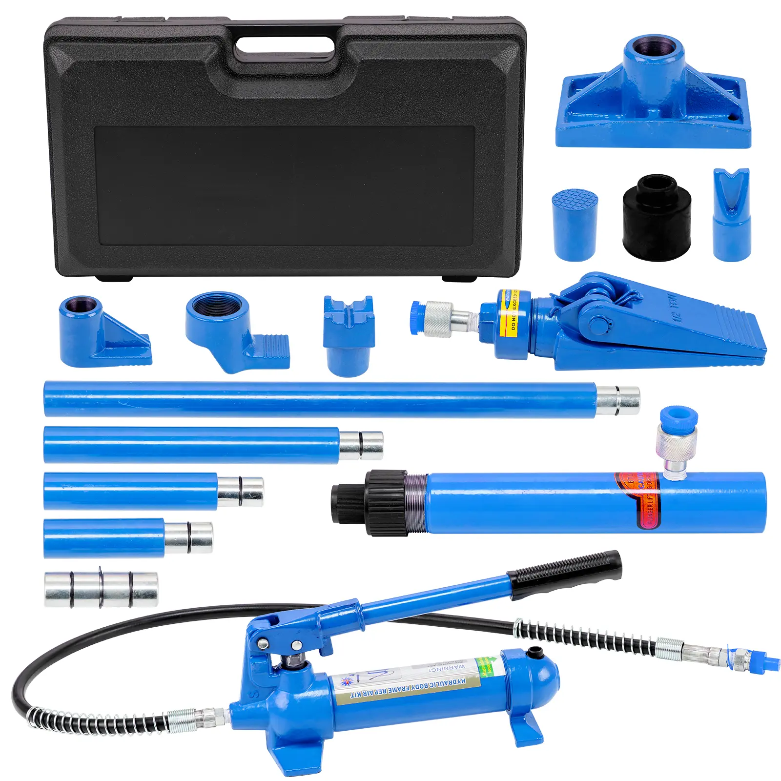 Garvee Heavy Duty Porta Power Hydraulic Jack Kit – 12 Ton (26,455 lbs) Capacity, 4.6ft Leak-Proof Hose, Complete Frame Repair & Maintenance Set – Portable with Durable Storage Case – Ideal for Automotive, Truck, Equipment, Farm, Shop – Powerful, Reliable