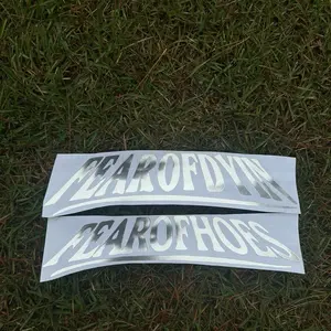 Fear Of Dyin or Fear Of Hoes Windshield Banner Universal Car Sticker Stylish Car Merch Easy Application Vinyl Decal Truck Sticker Vehicle Exterior Decoration