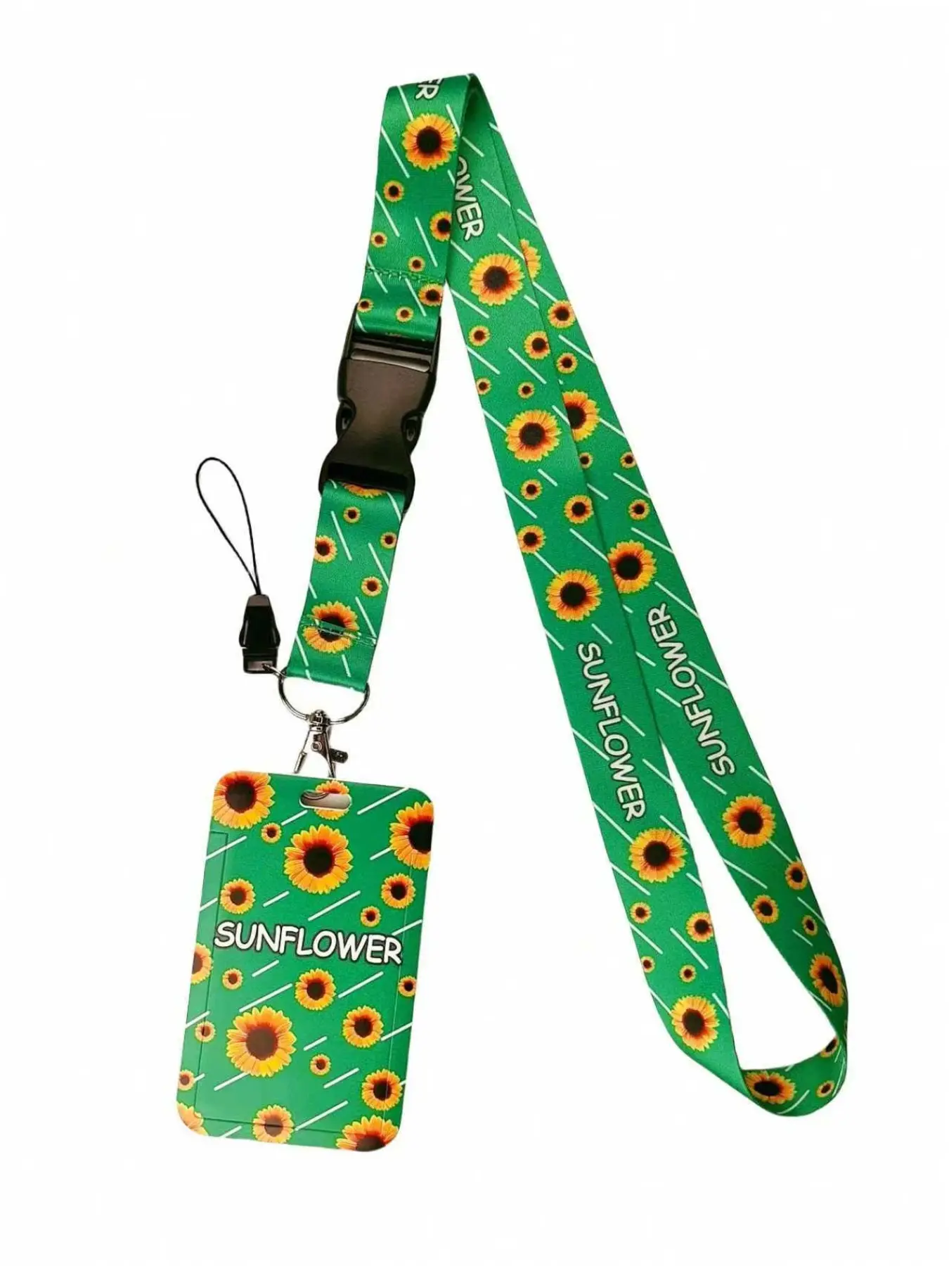 Official Invisible Disability Radar Portable Authentic Keychain Included with Sunflower Lanyard and ID Holder, Sunflower Pattern, Special Needs Support Accessories, Casual Style