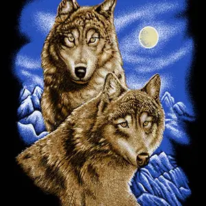 Queen Size Single-Ply Decorative Bedding Blanket - Wolf Print Wildlife Art Design, Soft Cooling Fabric for a Unique Look