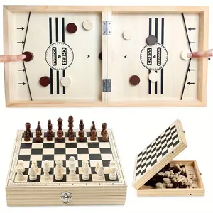2 in 1 chess bounce chess two-child interactive board game toys toys for grown ups board games Wooden Playtime