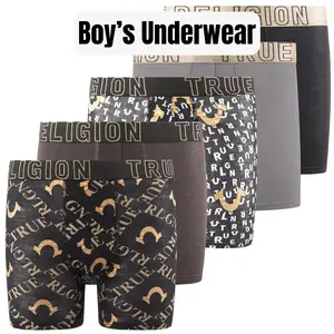 True Religion Boys Underwear 5 Pack Boxer Briefs for Boys 6-18 Durable Stretch Breathable Moisture Wicking