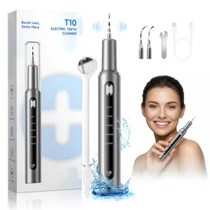 Oral Plaque/Tartar Remover for Teeth, Electric Tooth Cleaner Tartar Remover for Teeth with LED Light, 5 Modes Rechargeable Teeth Cleaning Kit with Replaceable Heads & UV Light & Smart Power-Off, Safe Use Rechargeable Teeth Cleaning Kit with Dental Tools