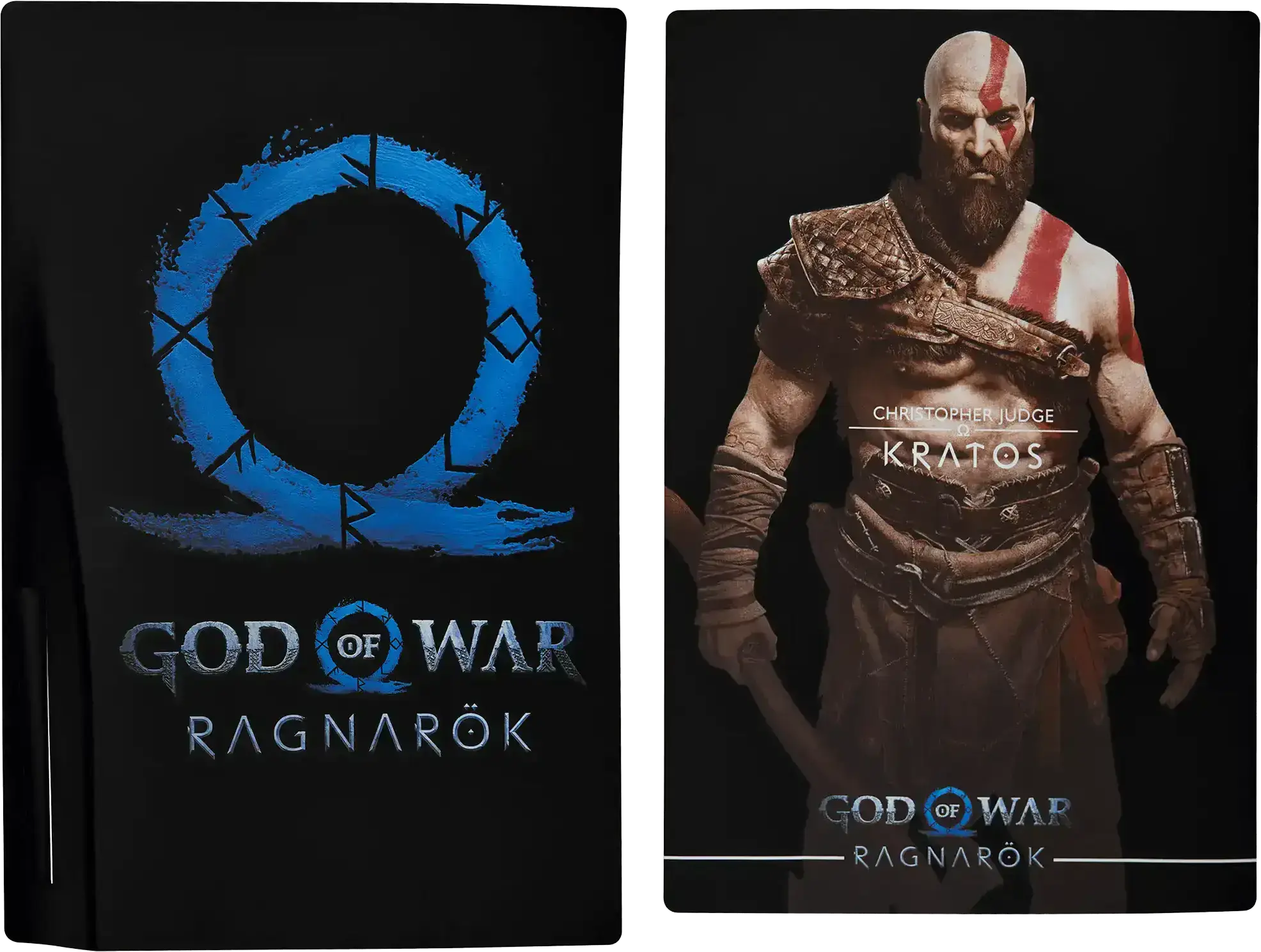 God of War 2-Piece Faceplate Cover Set - Top and Bottom Console Accessories for PlayStation 5