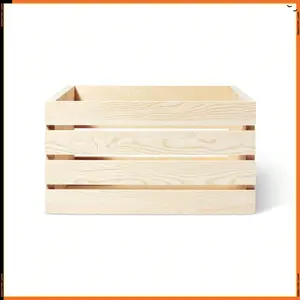 Large Wood Crate - ™: Unfinished Wooden Craft, Adult Use, 17.9" X 12.79" X 9.6", 5.4 Lbs