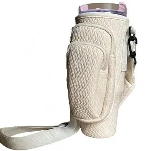 Water Bottle Carrier Bag with Phone Pocket for Stanley Cup 40 oz, Stanley Cup Accessories, Removable bag
