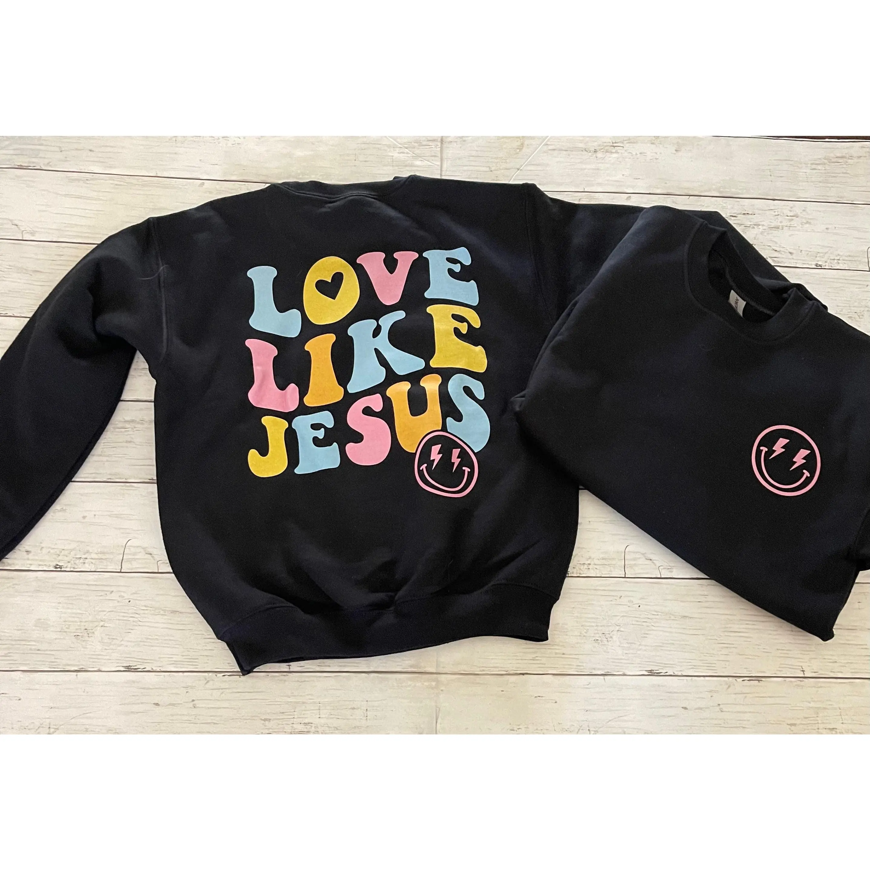 Christian Quote Graphic Sweatshirt, Unisex Long Sleeve Round Neck Pullover in a Soft Cotton/Poly Blend, Casual Faith-Inspired Style, Comfortable, Rabbit, Fit