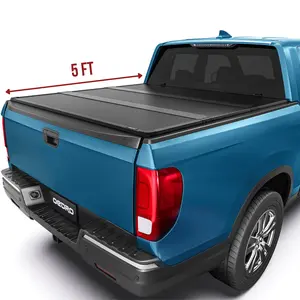[Fits 2017-2026 Honda Ridgeline] 5 Ft Bed, FRP Hard Tri-fold Truck Tonneau Cover