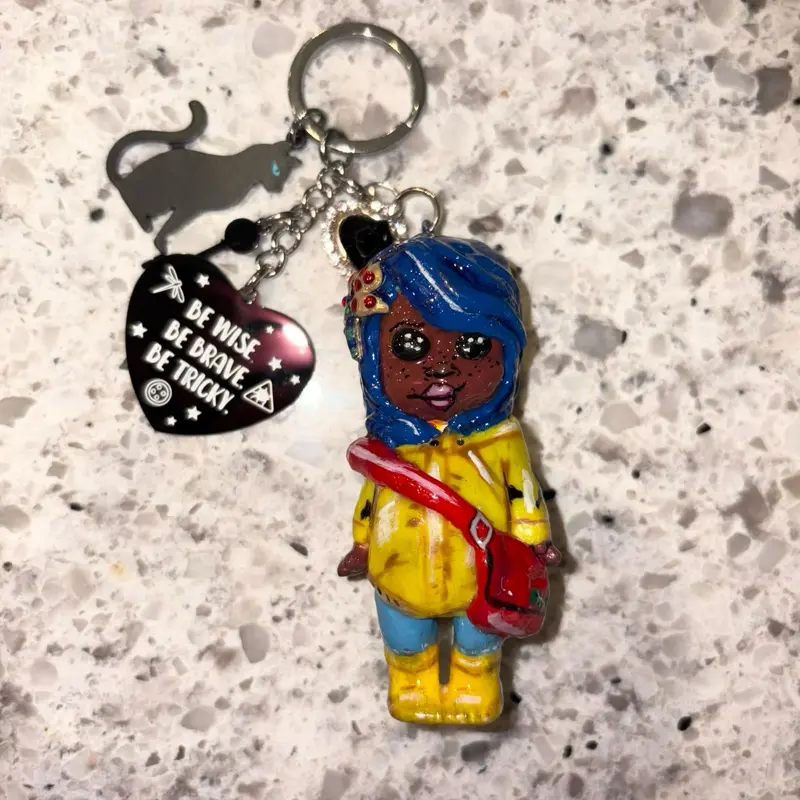 Custom OOAK hand crafted Sonny Coraline inspired keychain