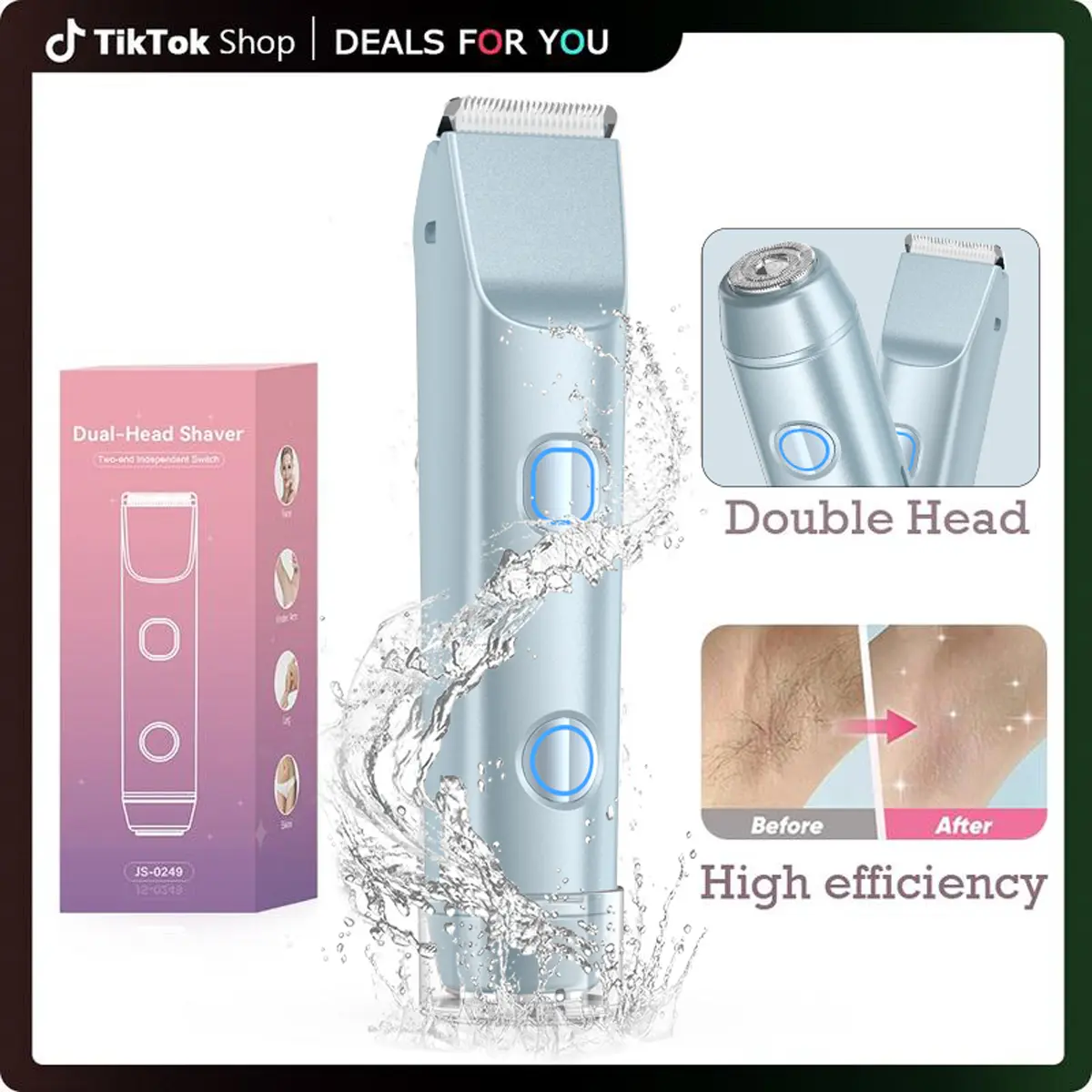 2025 New Matte Peach Bikini Trimmer – Electric Razor for Women, Beach-Ready for Bikini Season 2-in-1 Dual-Head Shaver, Waterproof & Painless, Gentle for Sensitive Skin, Gift-Ready Grooming Kit Smooth Handle