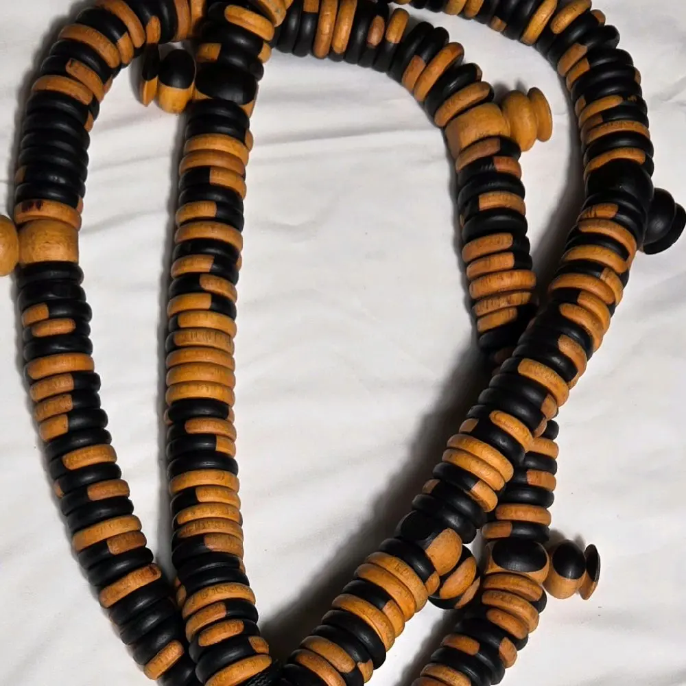 Authentic Ebony Bayefall Bead Talisman  – Premium 100-Bead Tasbih for Dhikr, Meditation & Spiritual Practices | Spiritual Wooded Beads 100 Count