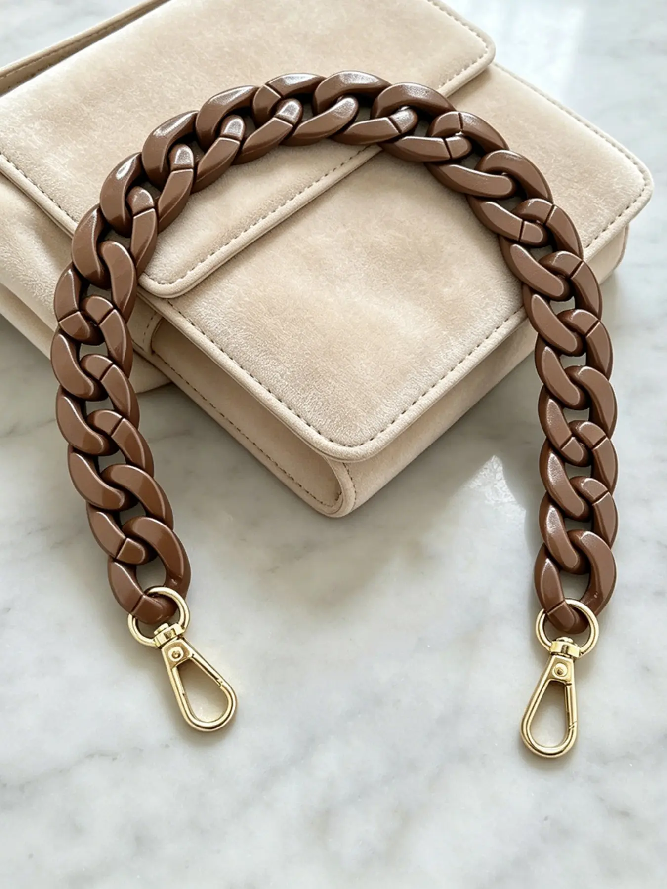 Acrylic Chain Accessories, Bag Chains, Bag Chains For Handbags, High-End Bag Strap, Shoulder Strap, Crossbody Strap, Underarm Handle, Detachable, Fashionable Bag Hardware, Handbag Accessory, Chain For Purse