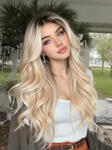 24 Inch Gradient Wig, Wavy Ombre Wig, High-Quality Daily Party Cosplay Wig, Suitable for All Face Shapes, Stylish and Attractive, Ombre Layered Wigs