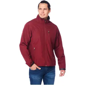 Men's Soft Shell Bonded Jacket-NJ650-BURGUNDY