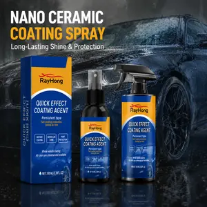 RAYHONG 220ML Automotive Nano Coating Repair Agent - Spray Coating - Advanced Automotive Coating Agent - With Dust and Water Repellent Properties - Long-lasting and Durable with Gloss, Suitable for Continuous Use. 350 milliliters. Powerful anti-aging uv