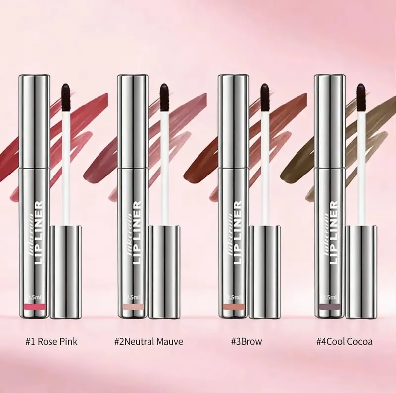 Shop Clearance Valentine's Day Gifts 4Pcs Peel Off Lip Liner Stain Set Waterproof Nude Matte Lip Tint Non Fading 24H Color Hold for All Skin Types Eyeliner