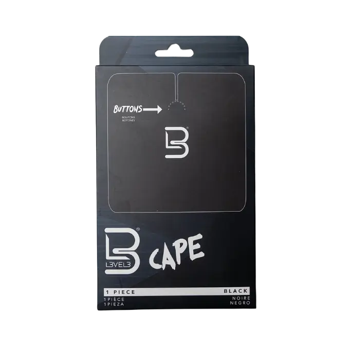 Level3 Cutting Cape - Black Barber Equipment Salon Equipment